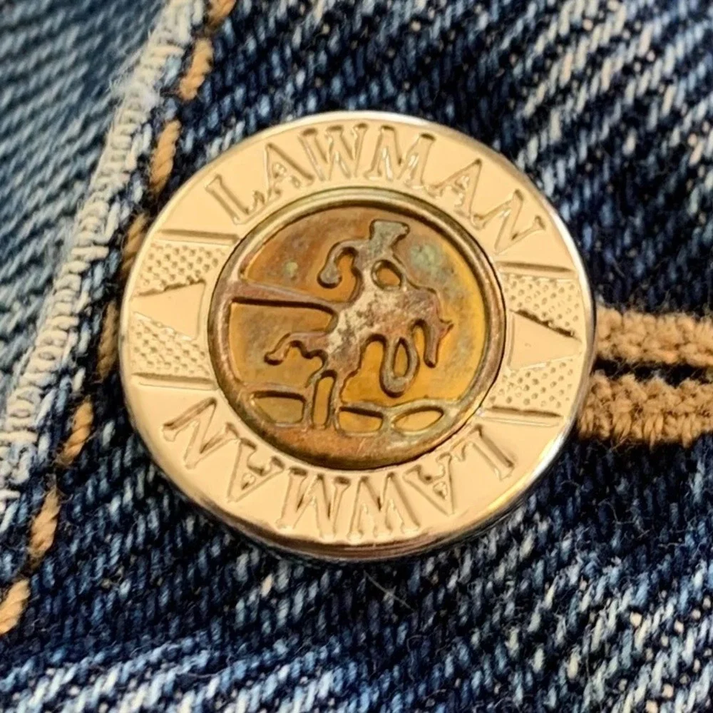 Vintage Lawman Western Jeans Women 11 Denim Americana Retro Rodeo Button Fly‎